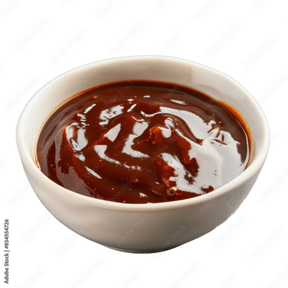 Bowl with tasty barbecue sauce on transparent background PNG Bowl with tasty barbecue sauce on transparent background PNG