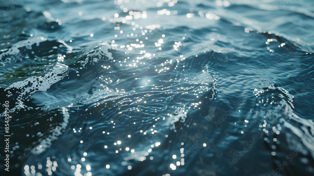 Fototapeta premium Clean Water Texture. Realistic Water Surface Overlay