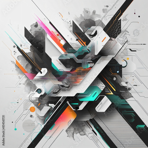 ilustration abstract background dinamis and geometris