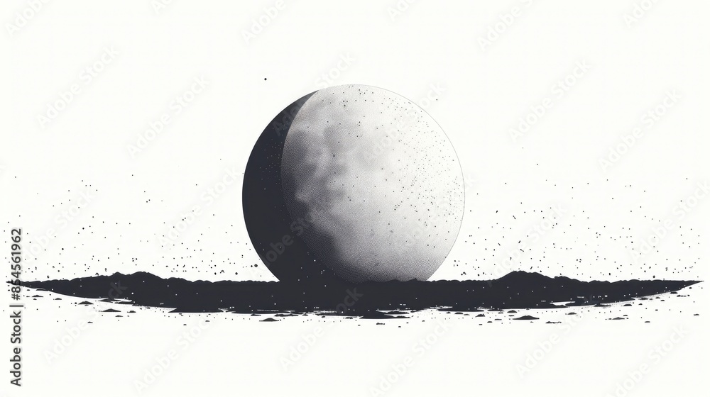  logo simple line drawing of a moon with a starry night white background minimalist style simple design flat vector graphic logo minimalistic background