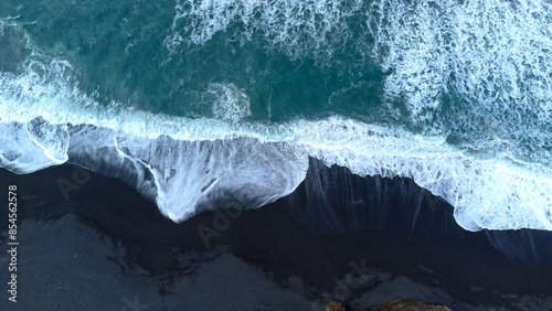 Black sand beach
