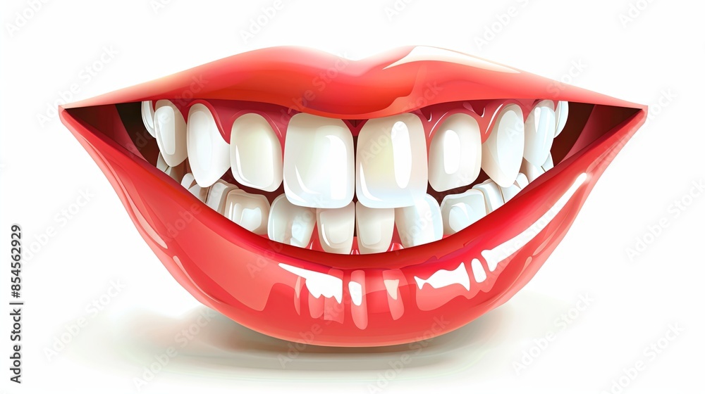 A beautiful smile with white teeth for advertising A beautiful smile with white teeth for advertising