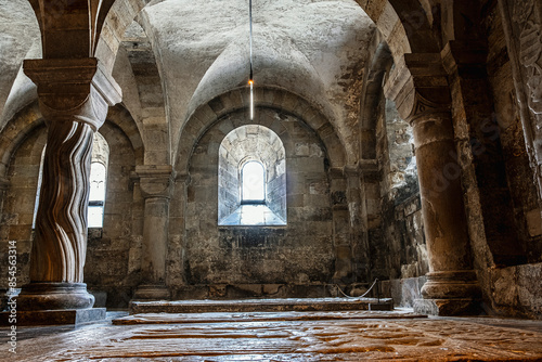 Grave basement in the Swedish Cathedral located in the city of Lund. The building is about 900 years old.