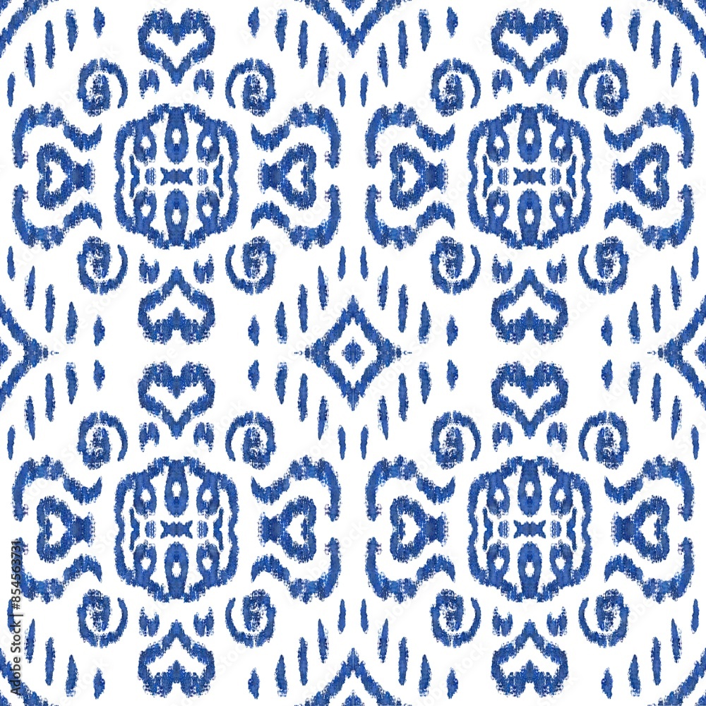 Ikat geometric folklore ornament with tribal ethnic seamless striped pattern Aztec style. oriental pattern traditional Design for background, clothing, wrapping, Batik, fabric. Ikat geometric folklore ornament with tribal ethnic seamless striped pattern Aztec style. oriental pattern traditional Design for background, clothing, wrapping, Batik, fabric.