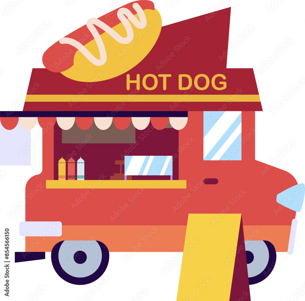 Fototapeta premium hotdog stand illustration