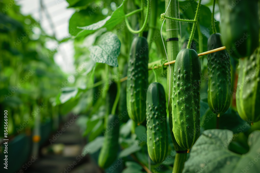 Growing Cucumbers in a greenhouse Growing Cucumbers in a greenhouse
