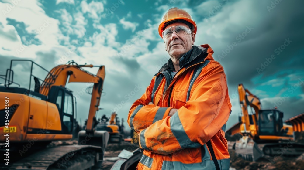The construction worker at site The construction worker at site
