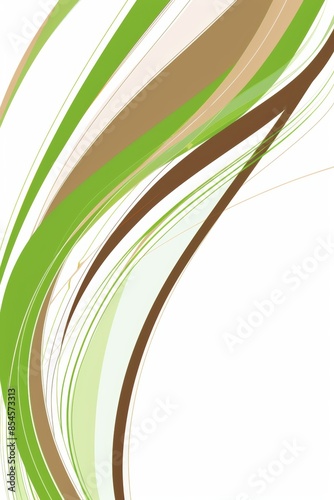 Wallpaper Mural Abstract curves background. Smooth curves with gradients in black green brown colors. Captivating vector illustration. Torontodigital.ca