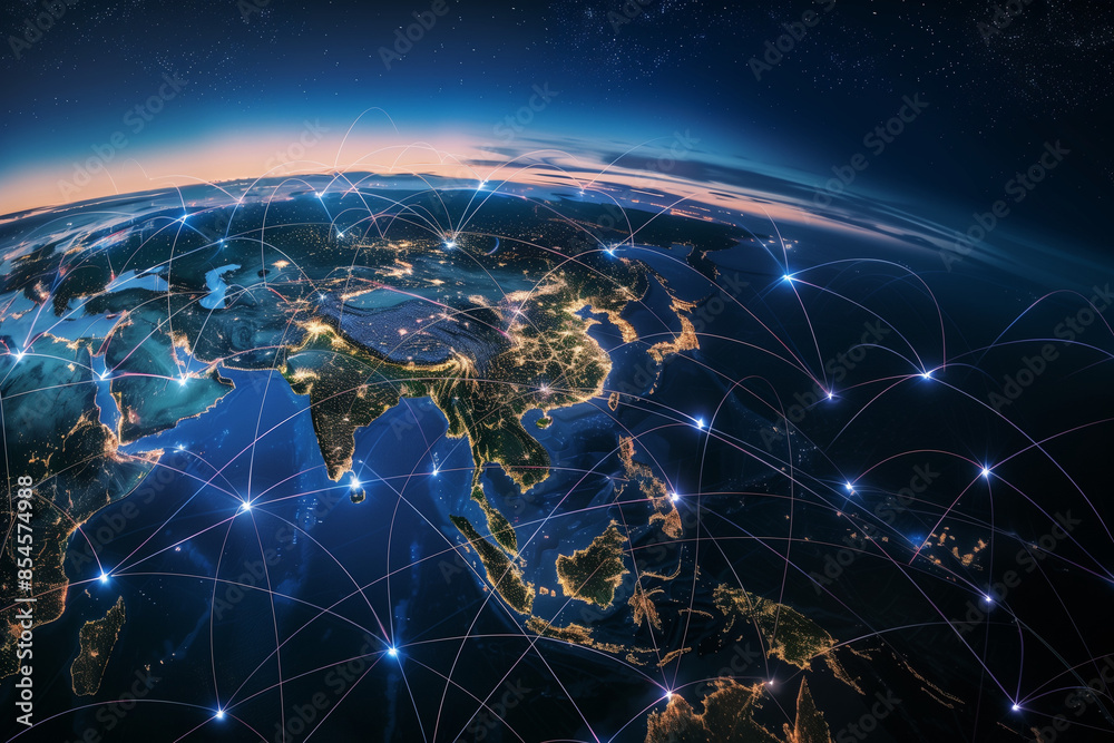 How Interconnected Global Trade Networks Promote Cross-Cultural Exchange and Digital Communication. Concept Global Trade Networks, Cross-Cultural Exchange, Digital Communication How Interconnected Global Trade Networks Promote Cross-Cultural Exchange and Digital Communication. Concept Global Trade Networks, Cross-Cultural Exchange, Digital Communication