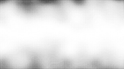 Monochrome gradient halftone dots background. Overlay png illustration. Abstract grunge dots on transparent background