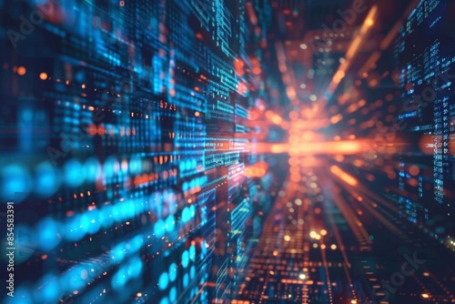 Wallpaper Mural Abstract digital transformation concept with technology icons and symbols on a digital background Futuristic digital innovation and connectivity concept Torontodigital.ca