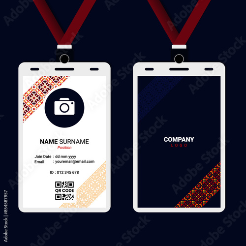 Oriental Geometric ID Card Design for Business or Company