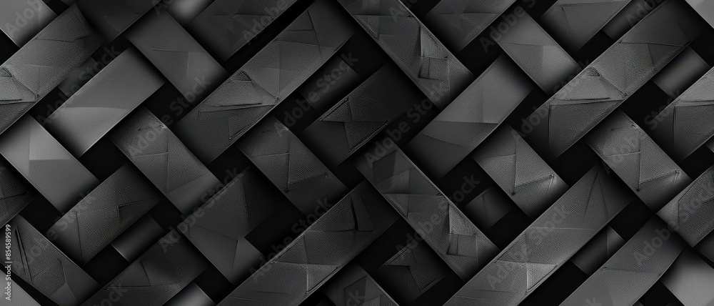 Seamless pattern with intricate geometric shapes in monochrome Seamless pattern with intricate geometric shapes in monochrome