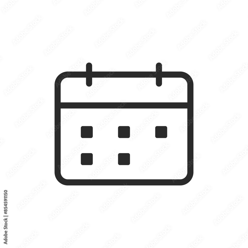 Calendar with events, linear style icon. Calendar with marked events, important dates or meetings. Editable stroke width. Calendar with events, linear style icon. Calendar with marked events, important dates or meetings. Editable stroke width.