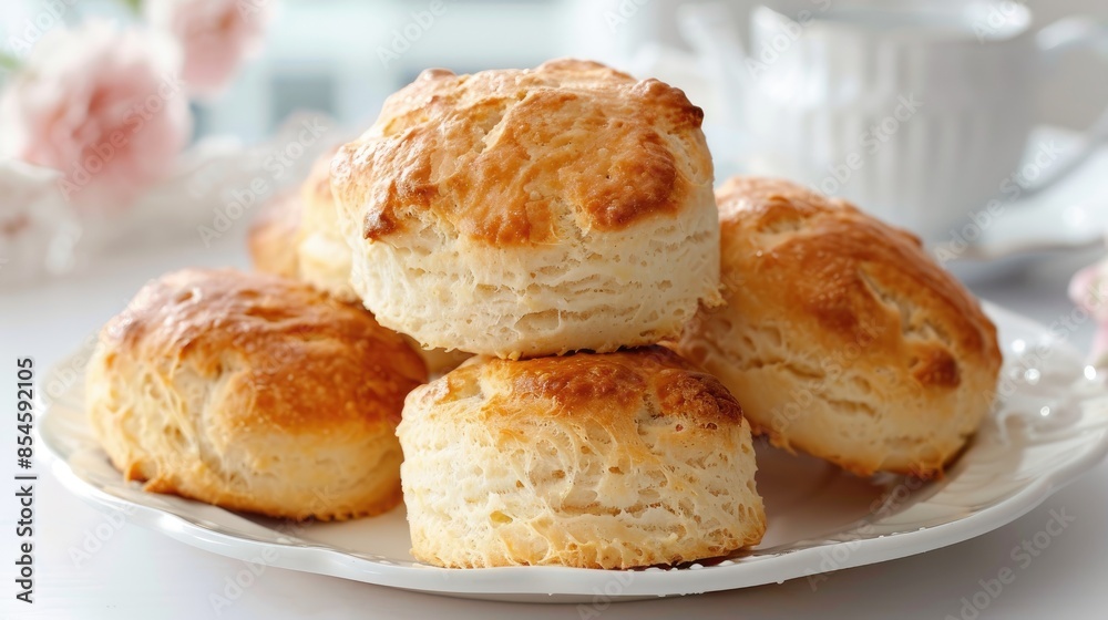 Scones on a white background Scones on a white background