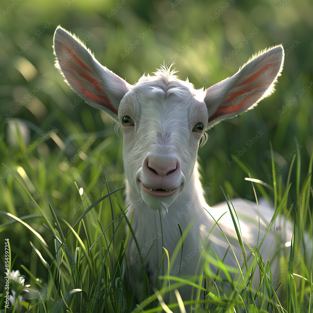 goat gazing grass AI generated goat gazing grass AI generated