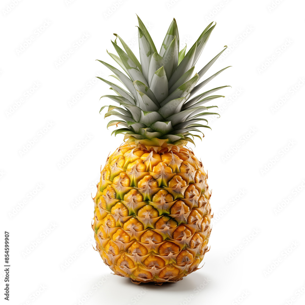ripe pineapple isolated on white background ripe pineapple isolated on white background