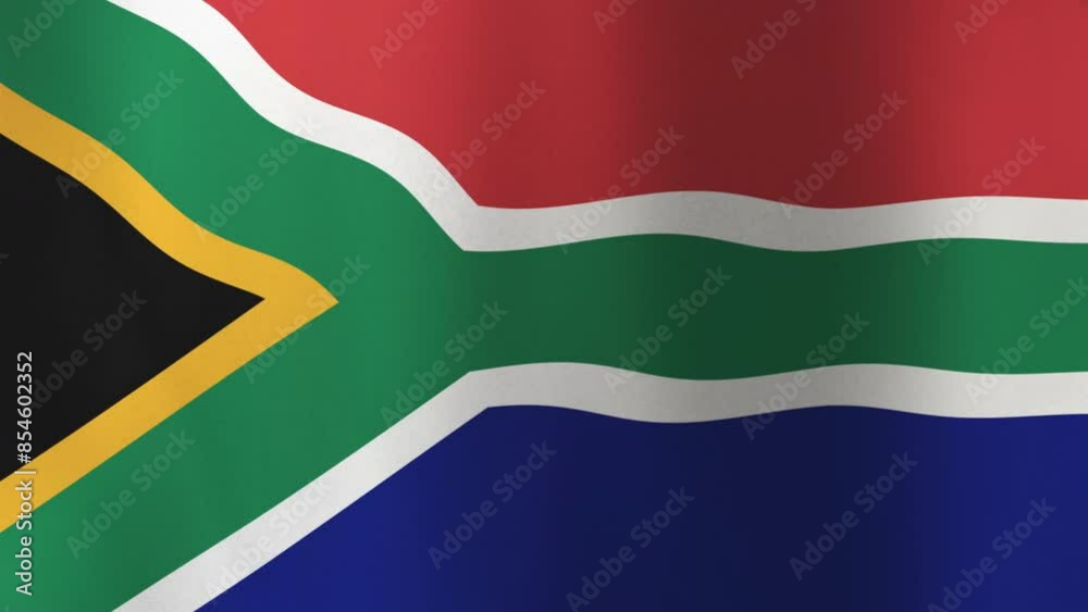 Flag of South Africa, 4K Seamless Loop Animation. South African Flag 3D Flowing Cloth Motion Graphics Backdrop for Social Media, Streaming, and Channels
Flag of South Africa, 4K Seamless Loop Animation. South African Flag 3D Flowing Cloth Motion Graphics Backdrop for Social Media, Streaming, and Channels