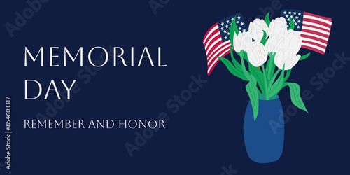 American Memorial day poster, banner