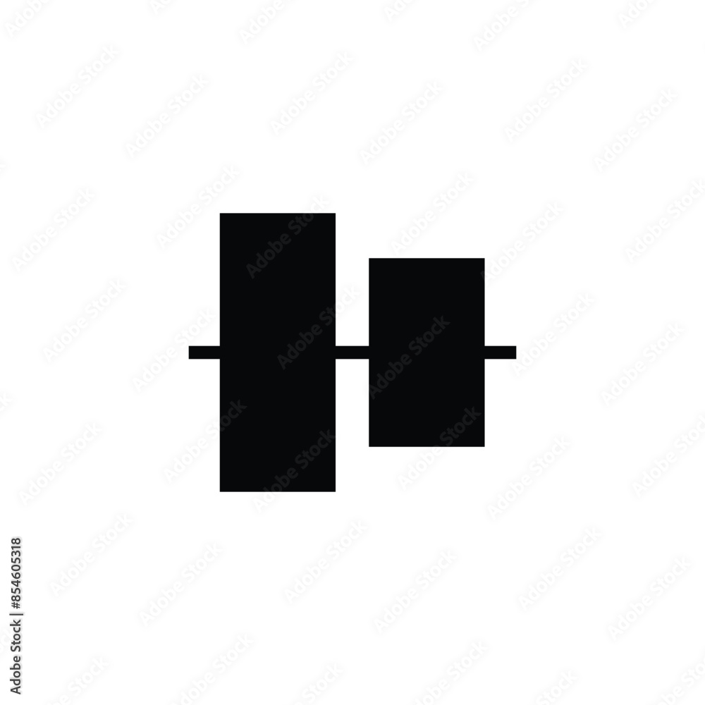 Horizontal align icon symbol vector Horizontal align icon symbol vector