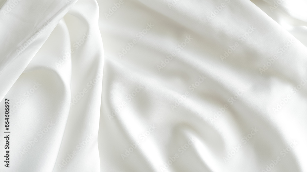 Obraz premium white silk fabric background copy space