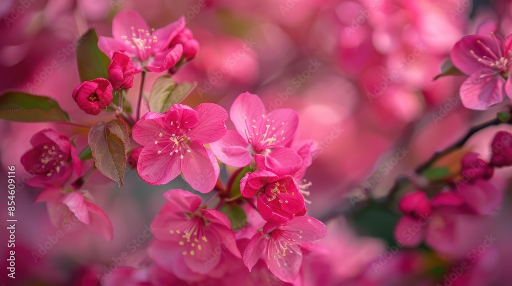 Fototapeta premium Pink Flowering Shrubs