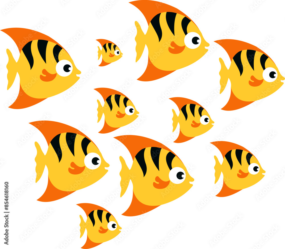 Group Of Fishes Illustration Group Of Fishes Illustration