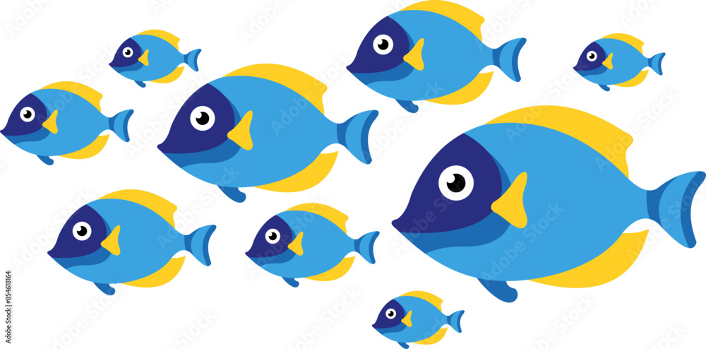 Group Of Fishes Illustration Group Of Fishes Illustration