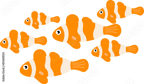 Group Of Fishes Illustration