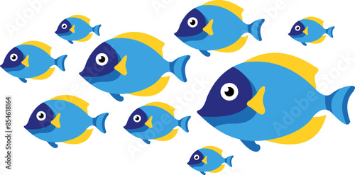 Group Of Fishes Illustration