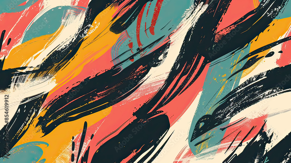 Contemporary abstract brushstroke pattern, AI generative Contemporary abstract brushstroke pattern, AI generative