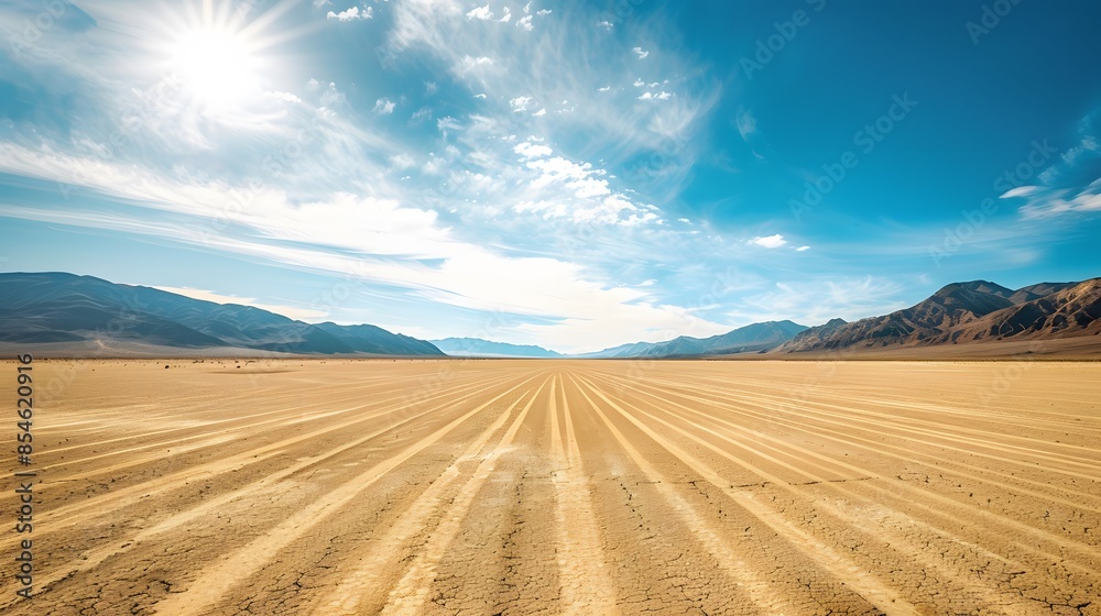 Realistic desert landscape. Beautiful view on realistic sand dunes. Made with generative ai Realistic desert landscape. Beautiful view on realistic sand dunes. Made with generative ai