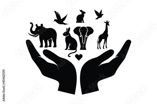 silhouette of hands