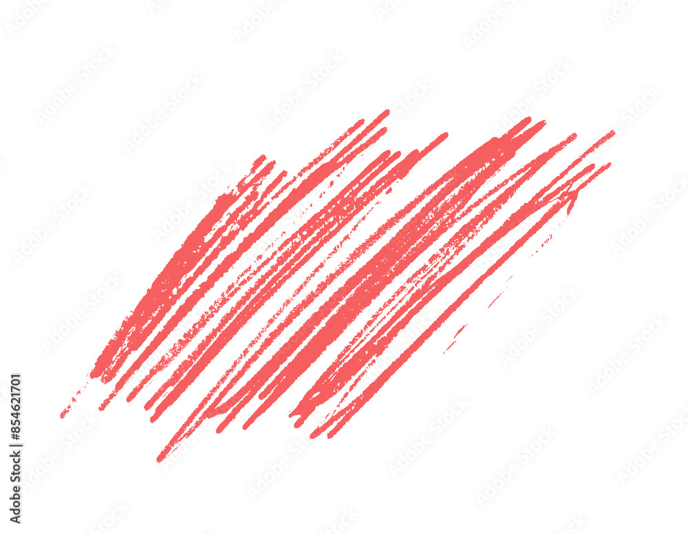 Stift Gekritzel mit roter Farbe auf weißem Hintergrund