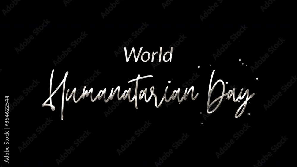 Elegant 4K World Humanitarian Day text animation with white ink droplets forming flowing calligraphy. Glowing effect, transparent background, perfect for awareness campaigns.
Elegant 4K World Humanitarian Day text animation with white ink droplets forming flowing calligraphy. Glowing effect, transparent background, perfect for awareness campaigns.