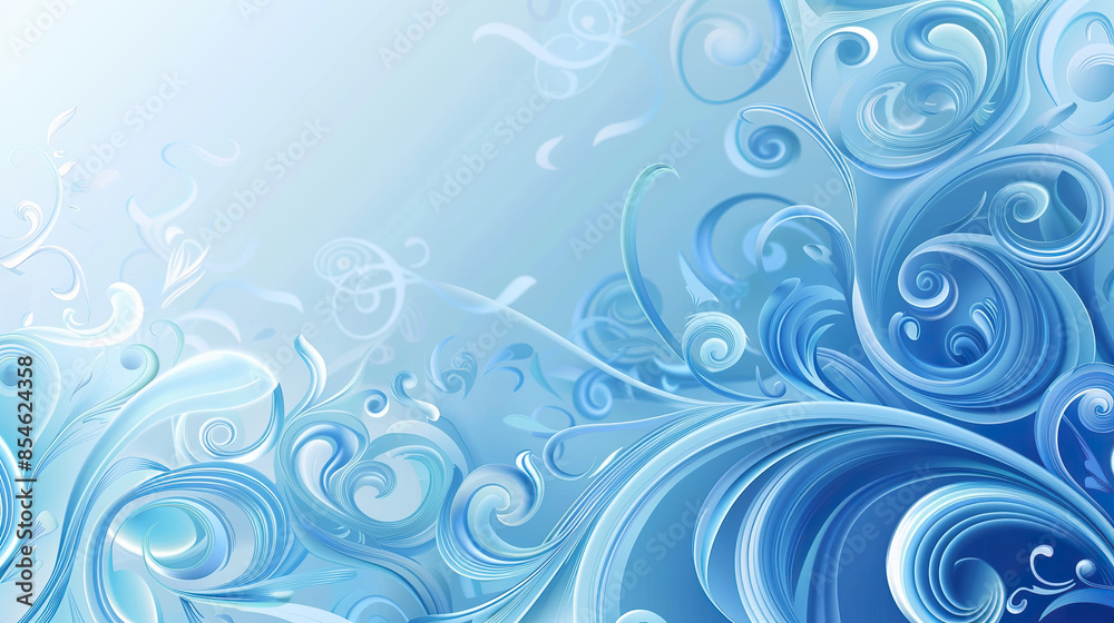 Abstract blue swirls and circles pattern on a vintage-style background Abstract blue swirls and circles pattern on a vintage-style background