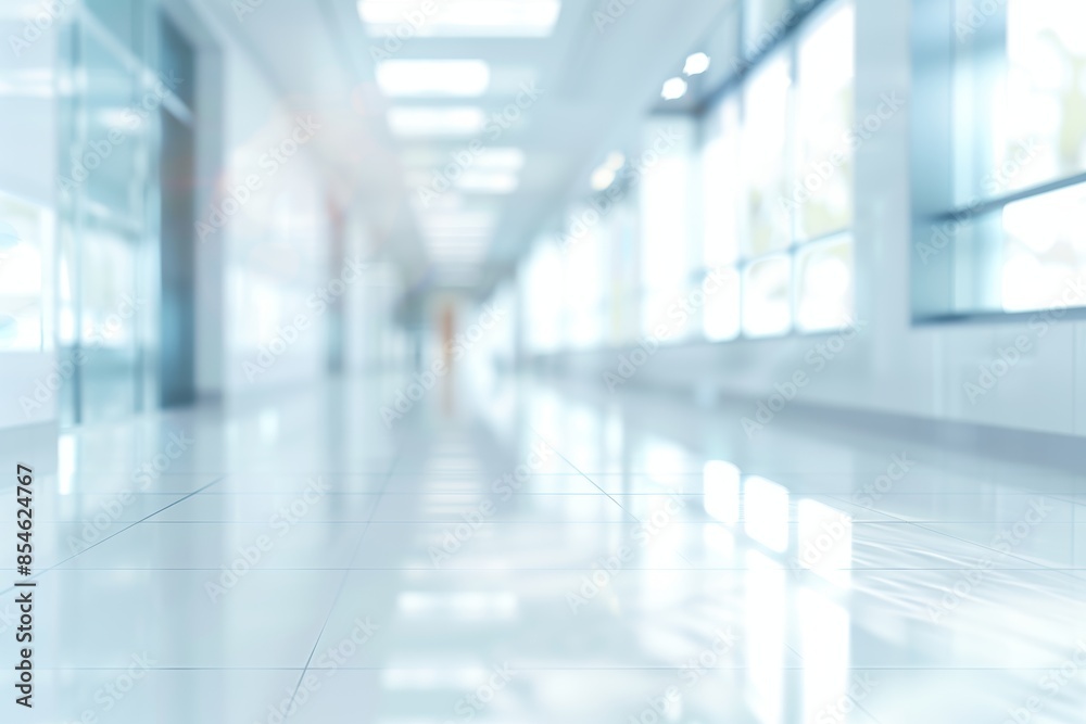 Background image of a hospital corridor or clinic Background image of a hospital corridor or clinic