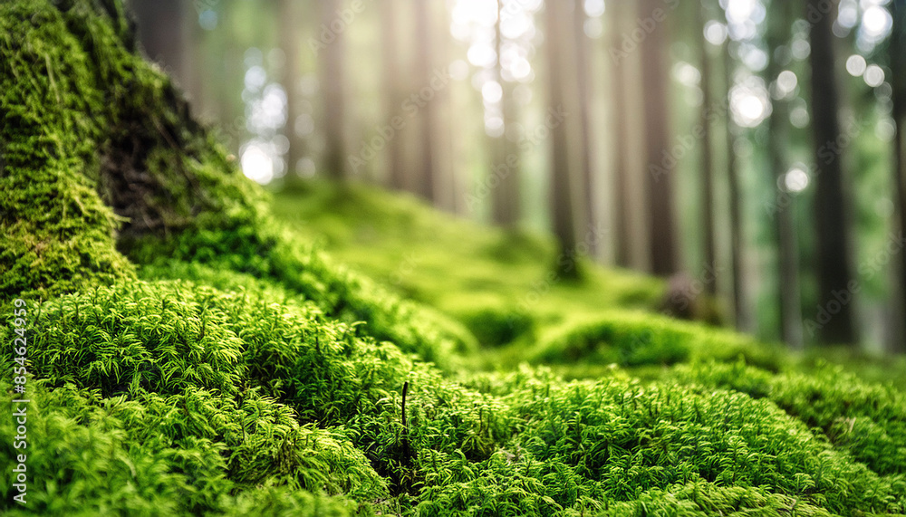 苔の生い茂った森林