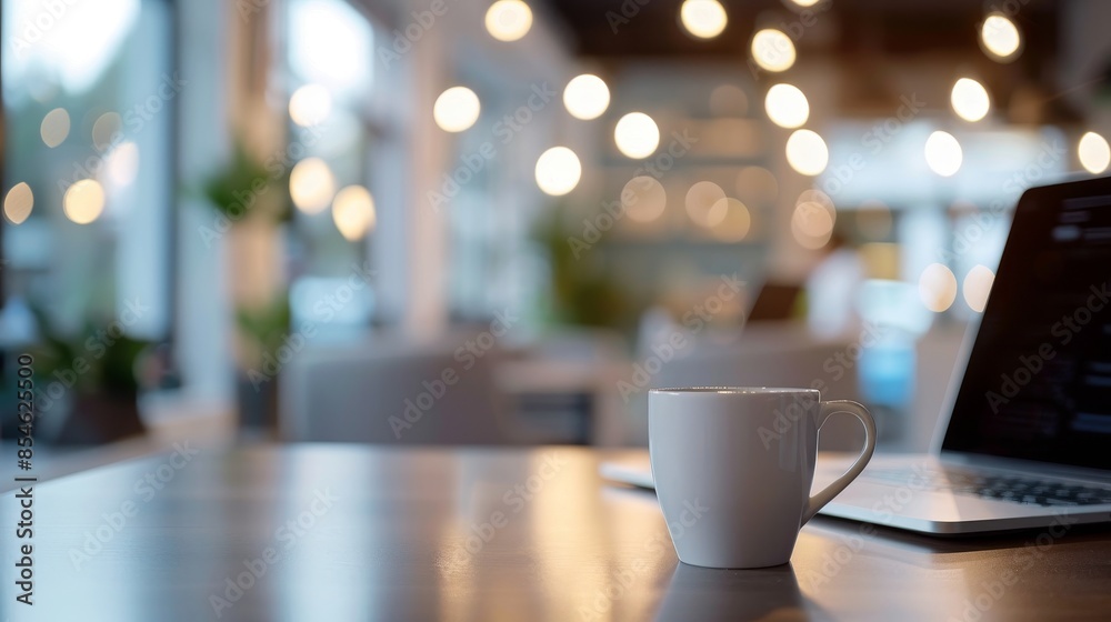 Seeing the front view of the laptop on the white table. Nearby, you can see document paper and a pencil holder. Seeing the front view of the laptop on the white table. Nearby, you can see document paper and a pencil holder.