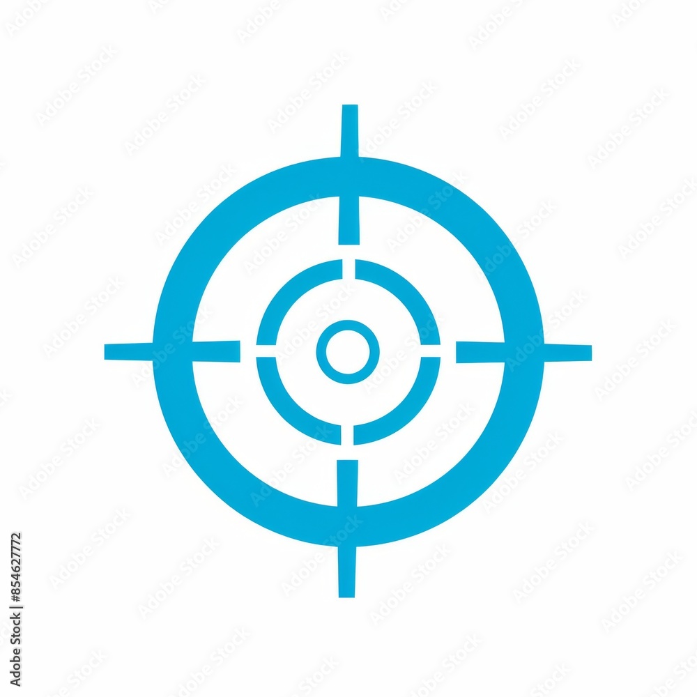 Blue game target with isolated background. Modern illustration. Blue game target with isolated background. Modern illustration.