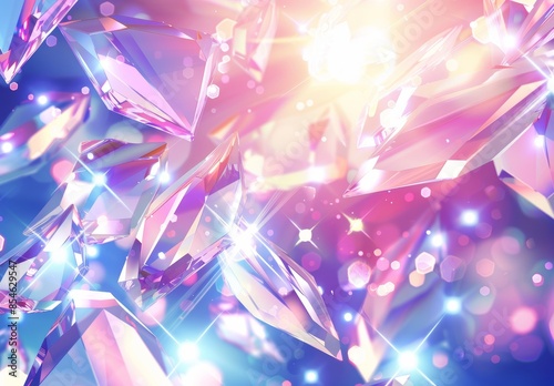 An overlay for backgrounds with crystal light pattern reflections. Illustration for a modern environment
