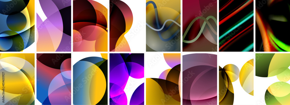 Collection of abstract background with waves, colorful shapes and 3d shadow effect. Vector Illustration For Wallpaper, Banner, Background, Card, Book Illustration, landing page Collection of abstract background with waves, colorful shapes and 3d shadow effect. Vector Illustration For Wallpaper, Banner, Background, Card, Book Illustration, landing page