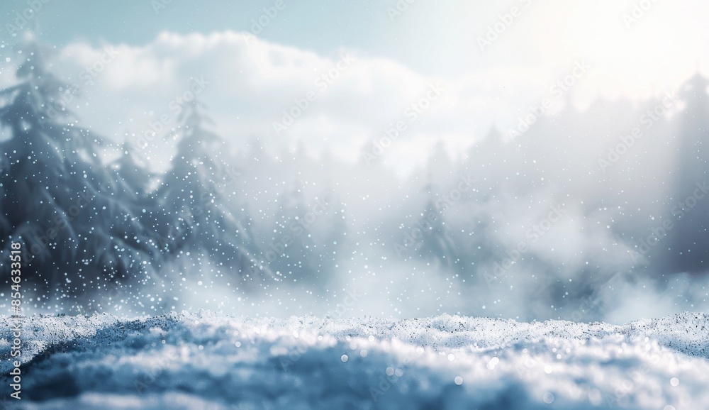 The background consists of a blurry image of a winter forest, small snowdrifts and light snowfall - this is a beautiful background for your desktop. The background consists of a blurry image of a winter forest, small snowdrifts and light snowfall - this is a beautiful background for your desktop.