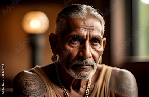 An elderly Indian, a native American