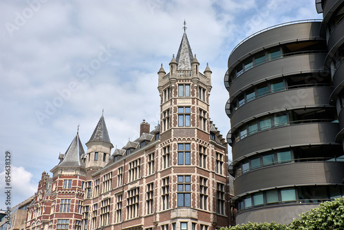 Traditional flemish architecture in Belgium, Antwerpen city