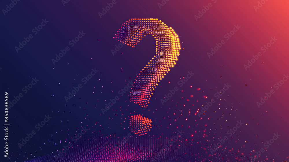 a 3d question mark, illustration design a 3d question mark, illustration design