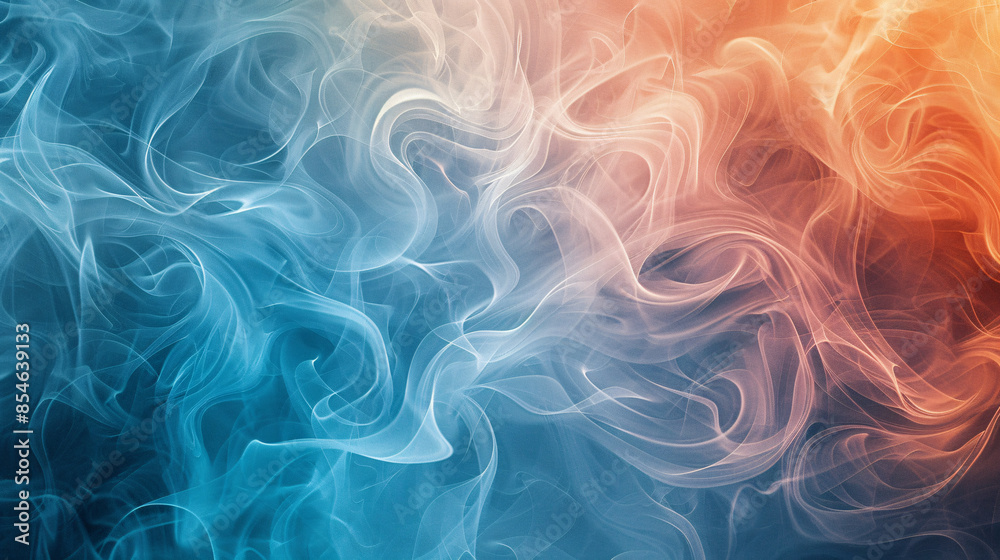 Abstract background with swirling blue and orange smoke, creating a dynamic and colorful composition. Abstract background with swirling blue and orange smoke, creating a dynamic and colorful composition.