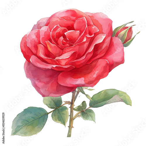 rose element isolated on white background.