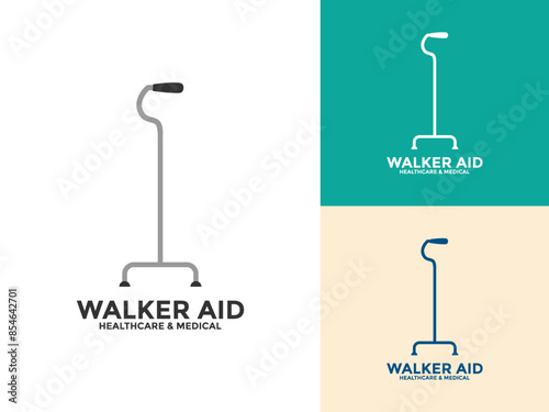 Walkers Aid logo icon. Simple Walkers logo vector design template