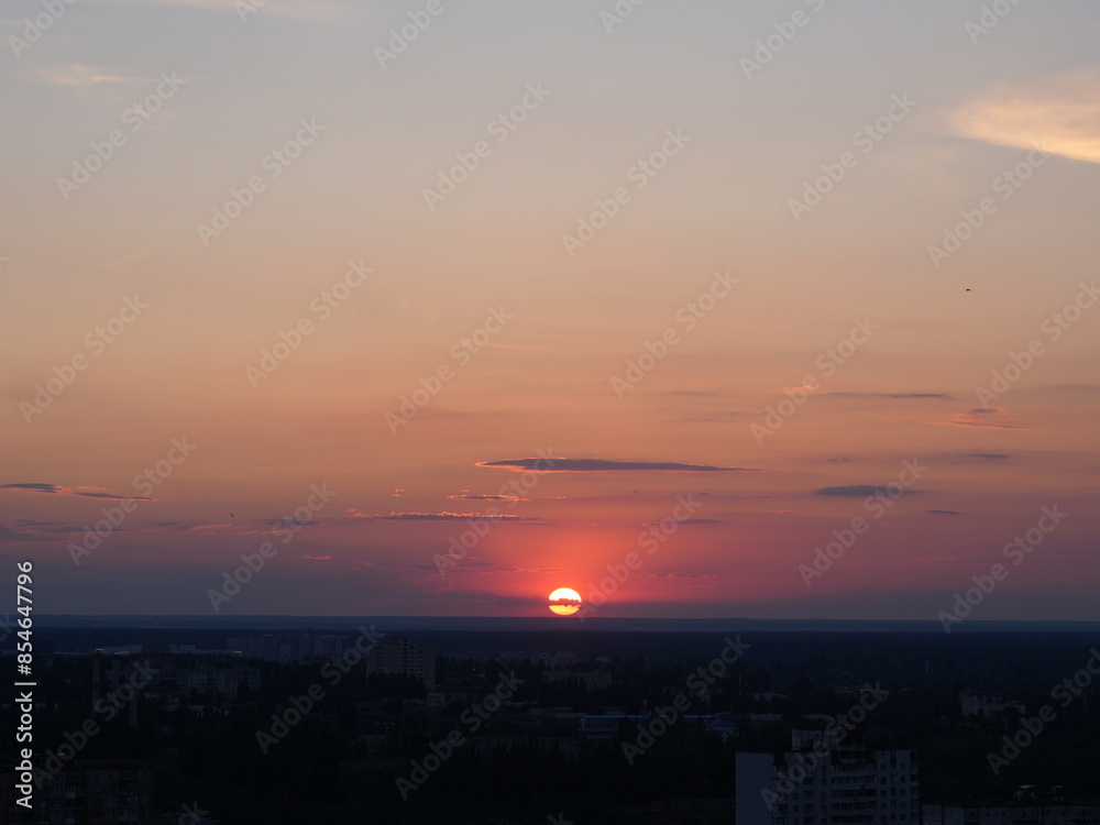 sunset over the city sunset over the city